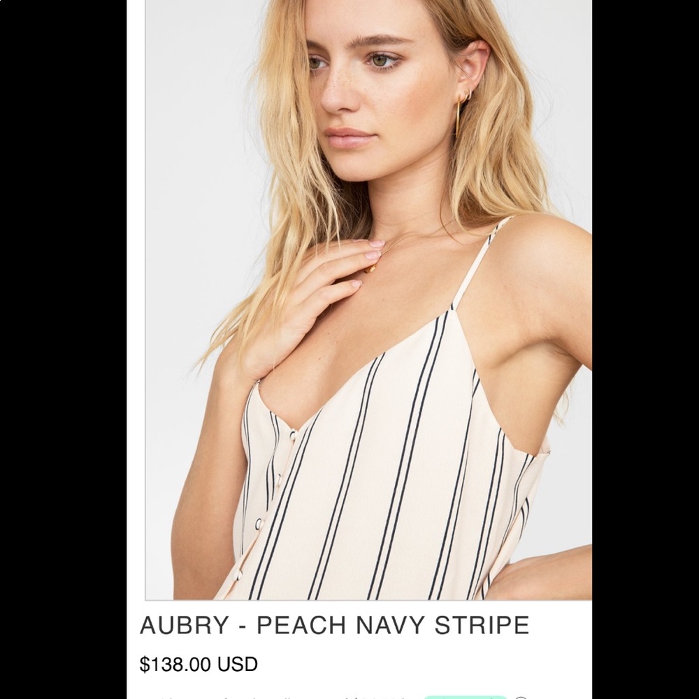 AUBRY - PEACH NAVY STRIPE